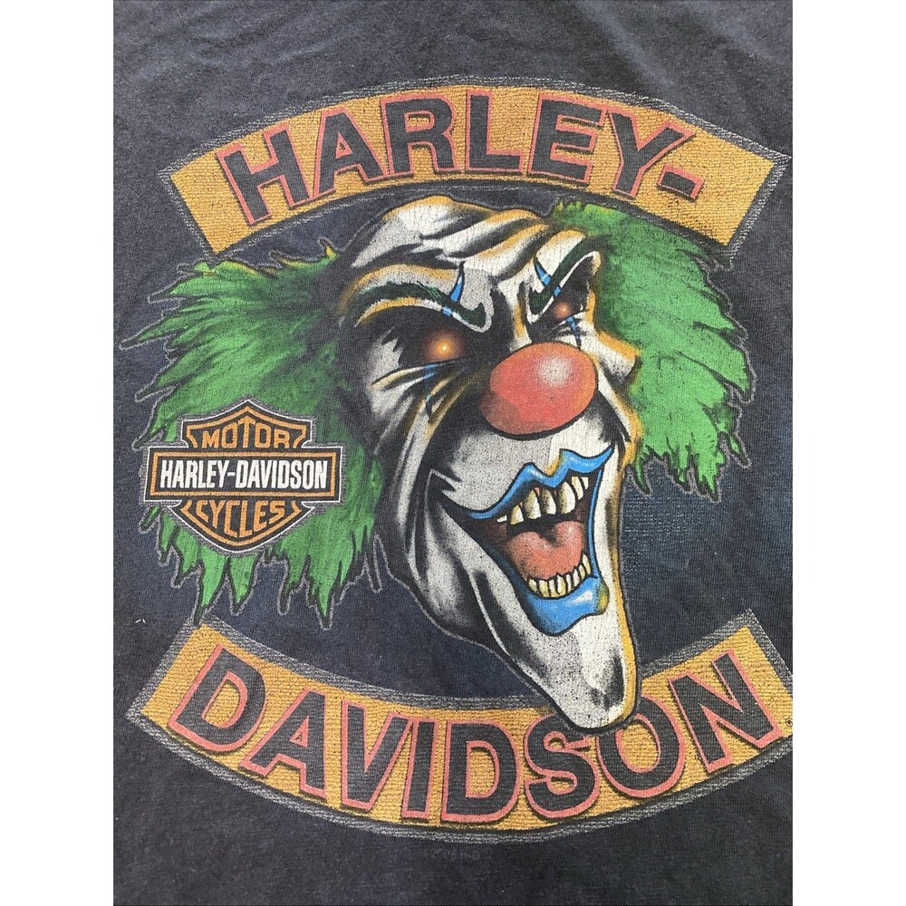 Vintage Harley Davidson Men Farrow HD Angry Clown T-Shirt 3XL